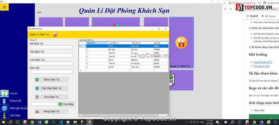 quản lý khách sạn,quản lý nhà hàng,code quản lý nhà nghỉ,C#